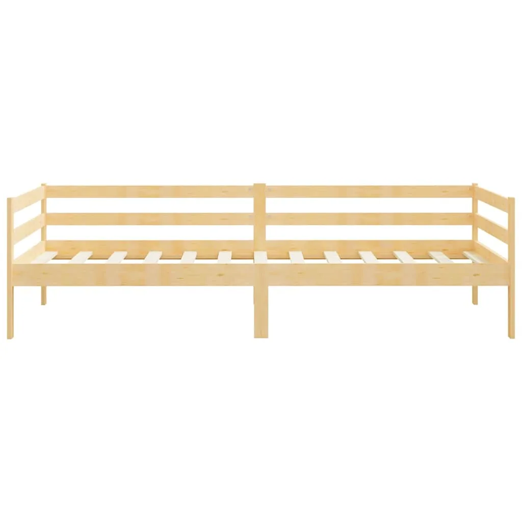 Multifunktionales Tagesbett aus massivem Kiefernholz 204x98x57 cm natur