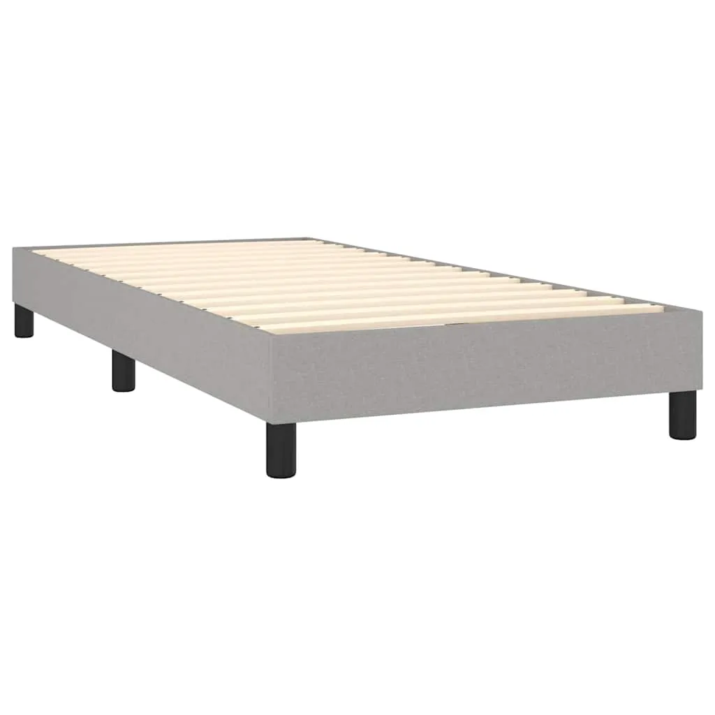 Boxspringbett mit Matratze, LED-Streifen, Hellgrau, 80x200 cm