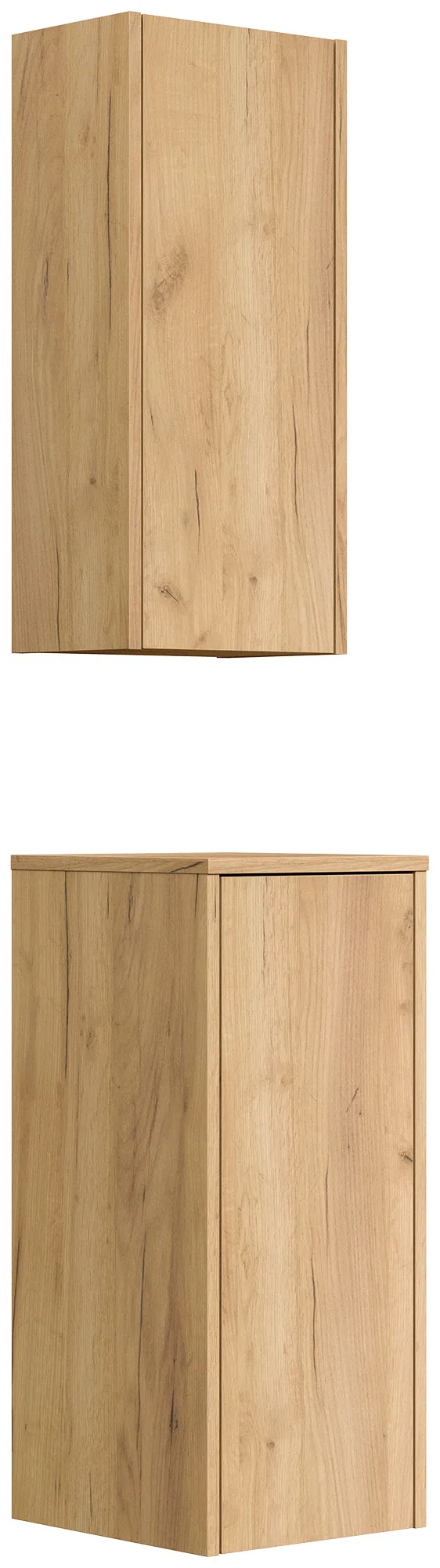 Limes Badschrank 2er Set zur Wandmontage eiche gold