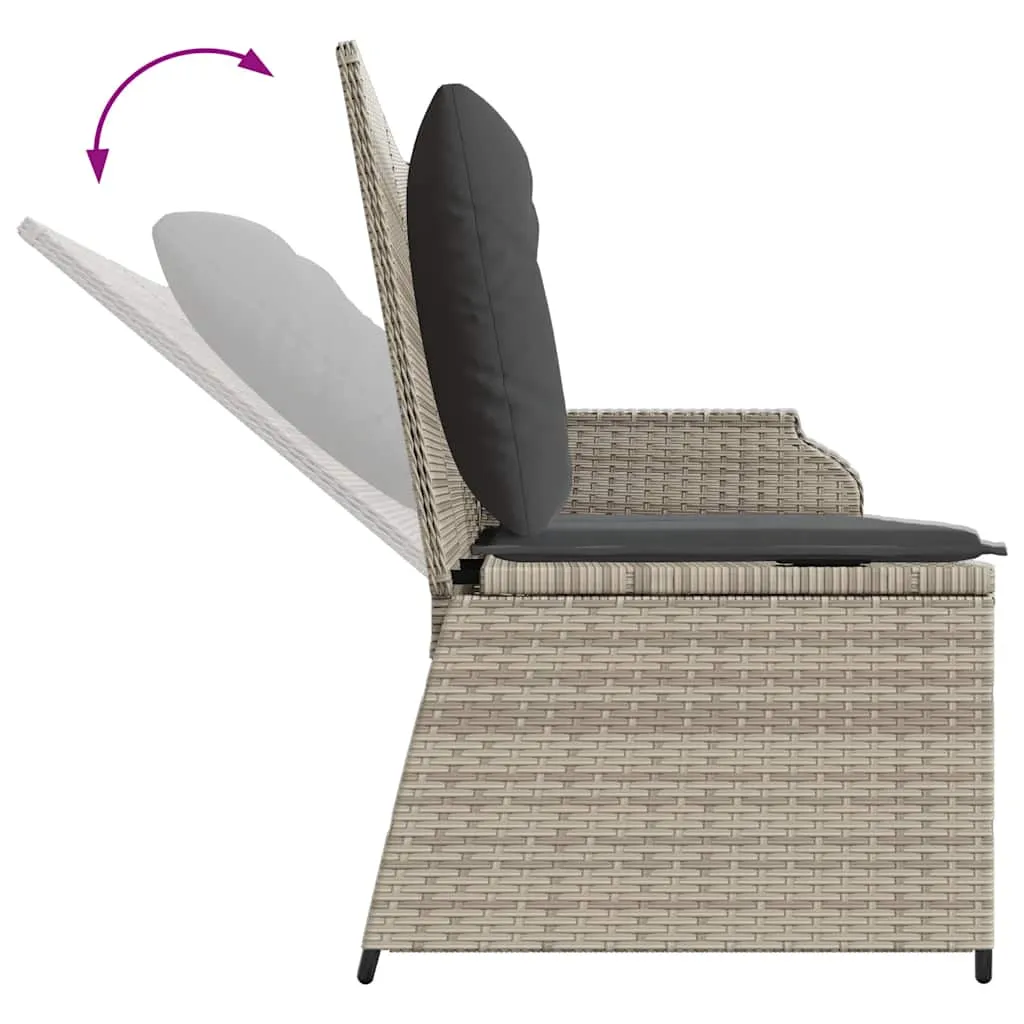 Garten-Relaxbank Hellgrau 110 x 67 x 95 cm