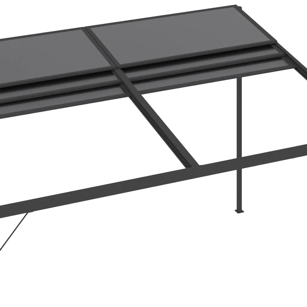 Pavillon mit Aluminium-Stahl-Gestell 396 x 294 x 246 cm Anthrazit