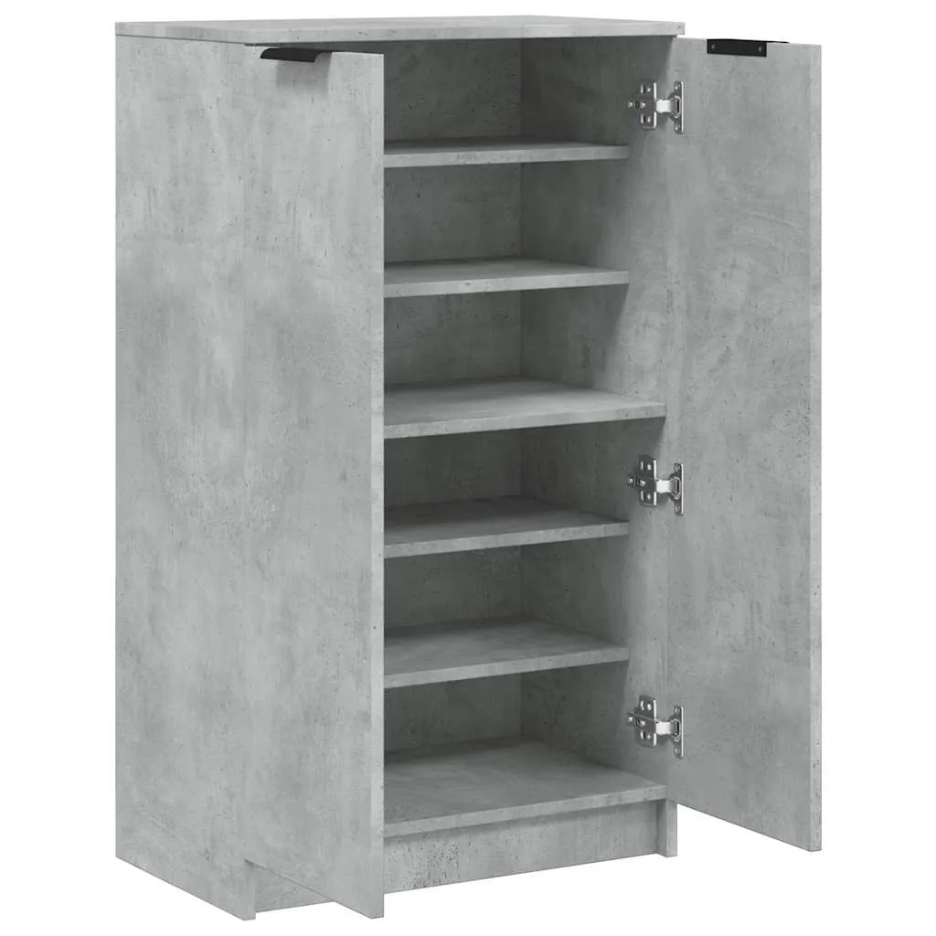 Schuhschrank Betongrau 59 x 35 x 100,5 cm – Robuster Stauraum