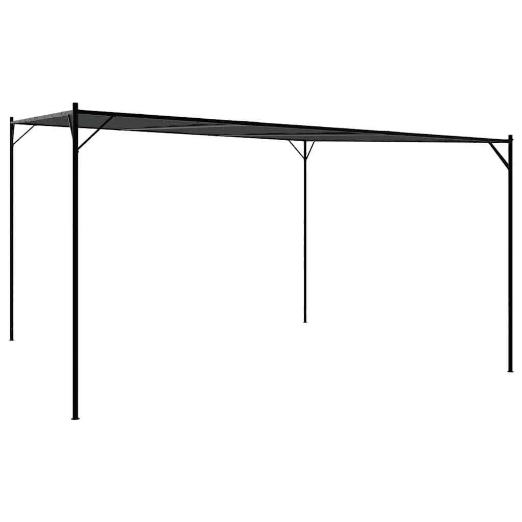 Klassischer Pavillon 4x4 m Anthrazit mit wasserabweisendem Polyester
