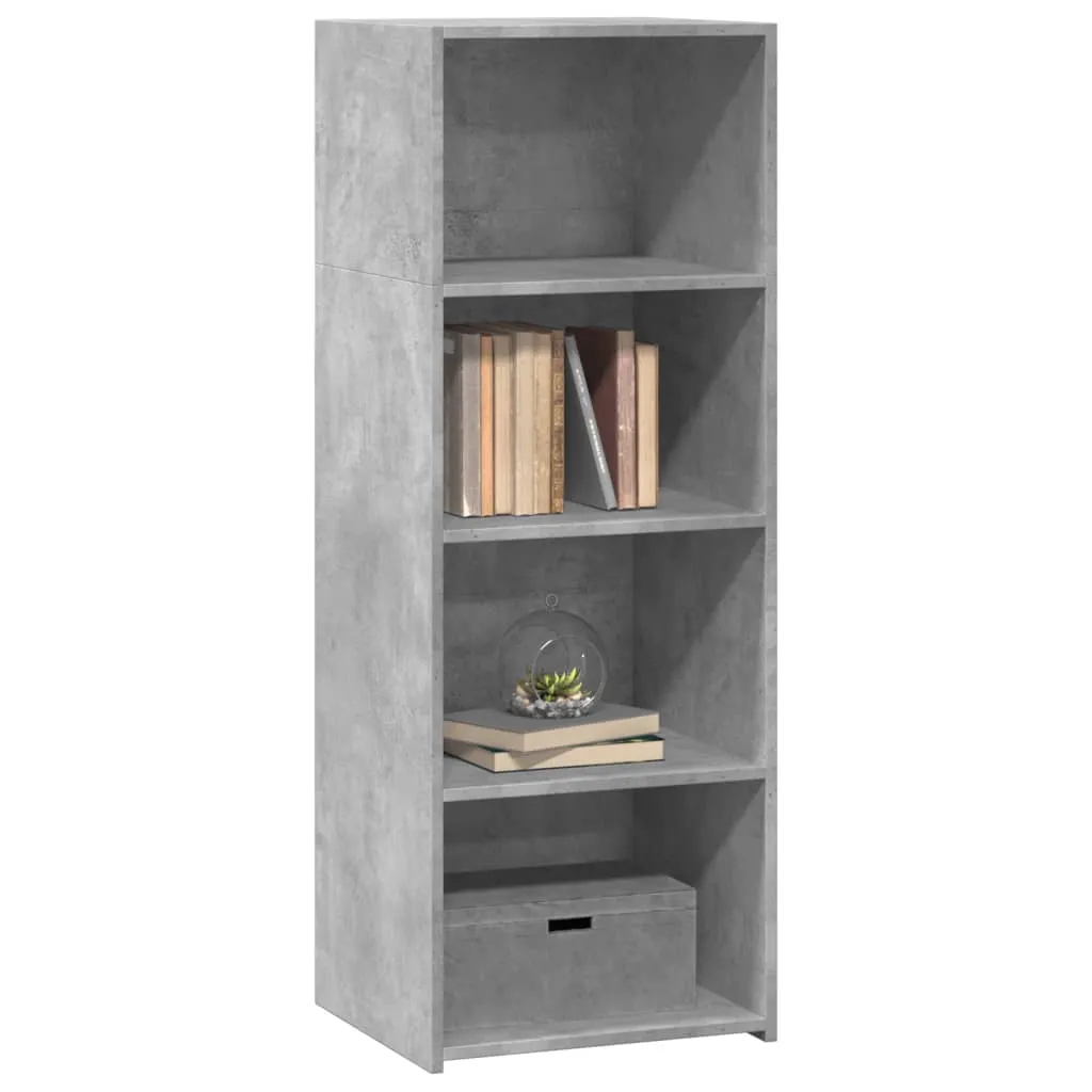 Klassisches Highboard Betongrau 45 x 41 x 124 cm aus Holzwerkstoff