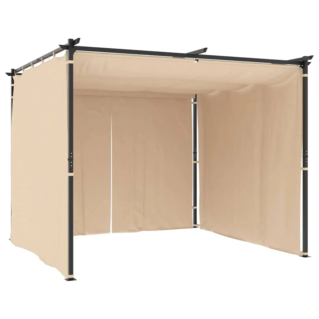 Wetterfester Pavillon Creme 3x3x2,3 m mit Stahlgestell und UV-Schutz
