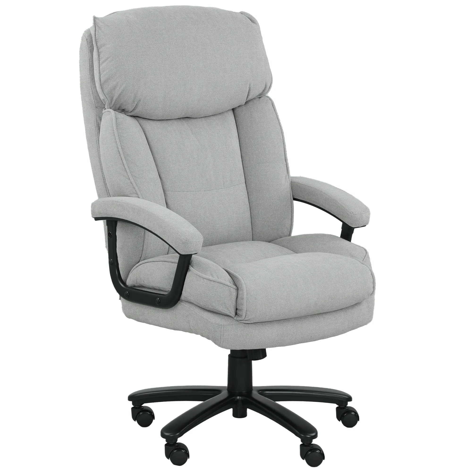 Schreibtischsessel Hellgrau 68,5B x 79T x 117-125H cm