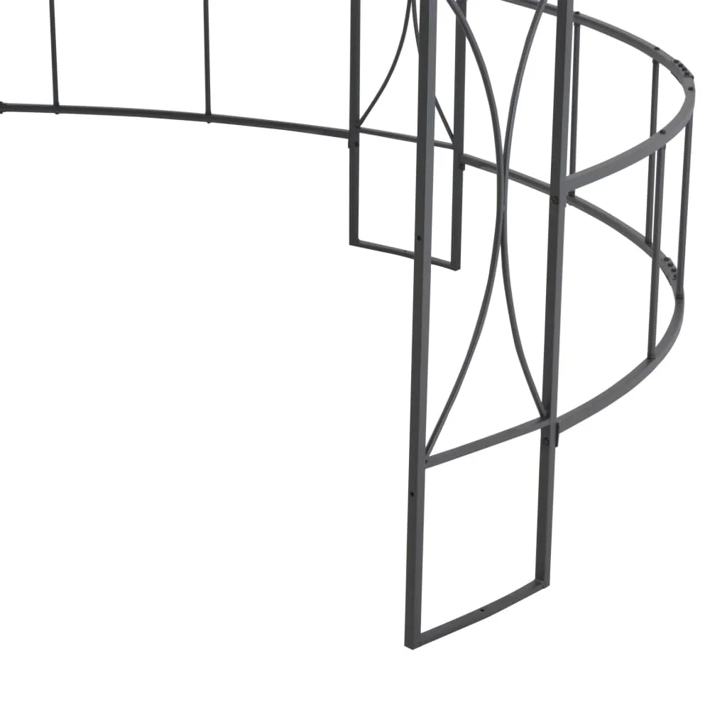 Eleganter Pavillon 3 x 2,9 m in Anthrazit und Schwarz