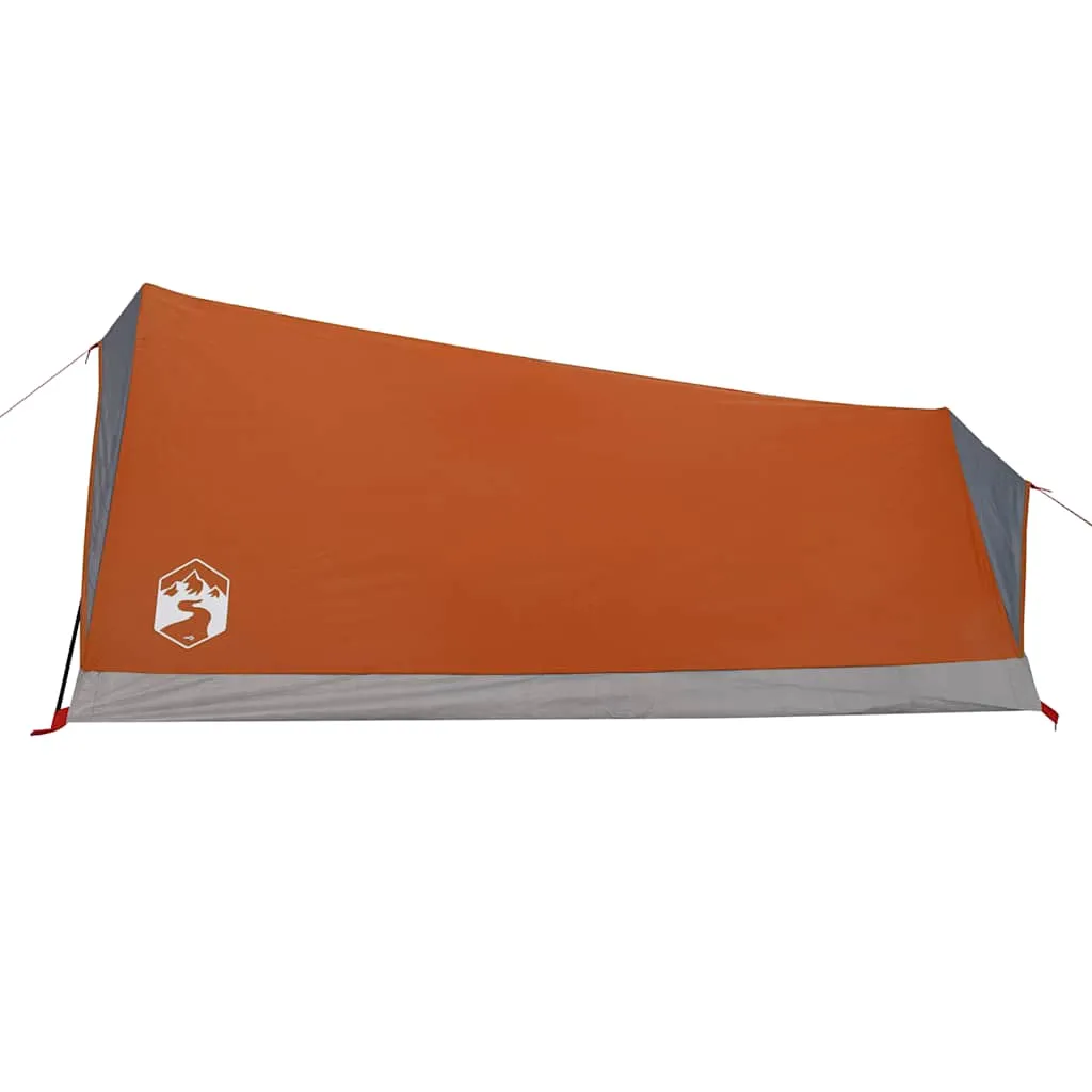 Campingzelt 200x120x88/62 cm Grau und Orange für 2 Personen