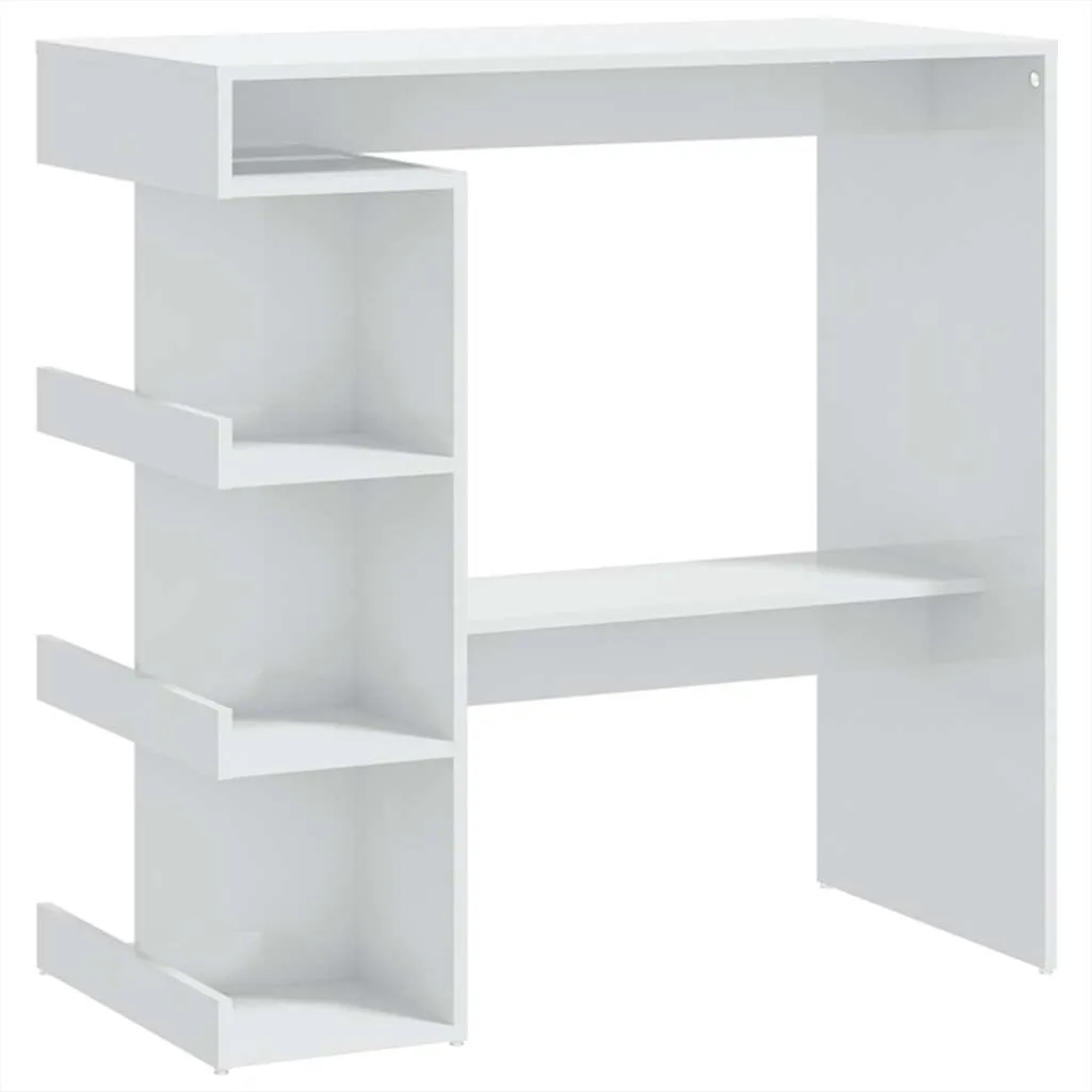 Moderner Stehtisch 100x50x101,5 cm in Hochglanz-Weiß