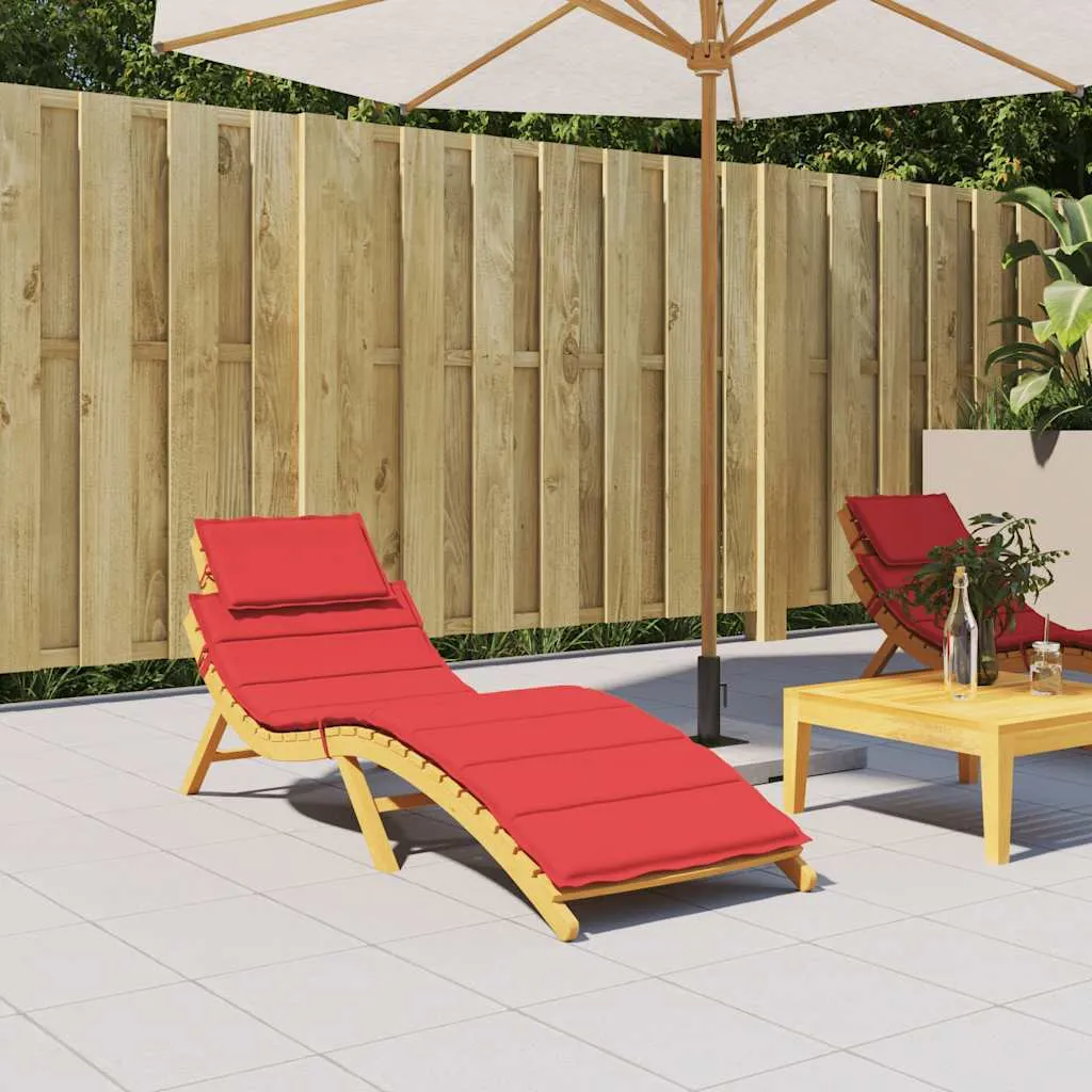 Liegenauflage Oxford-Gewebe 186x58x4 cm Rot