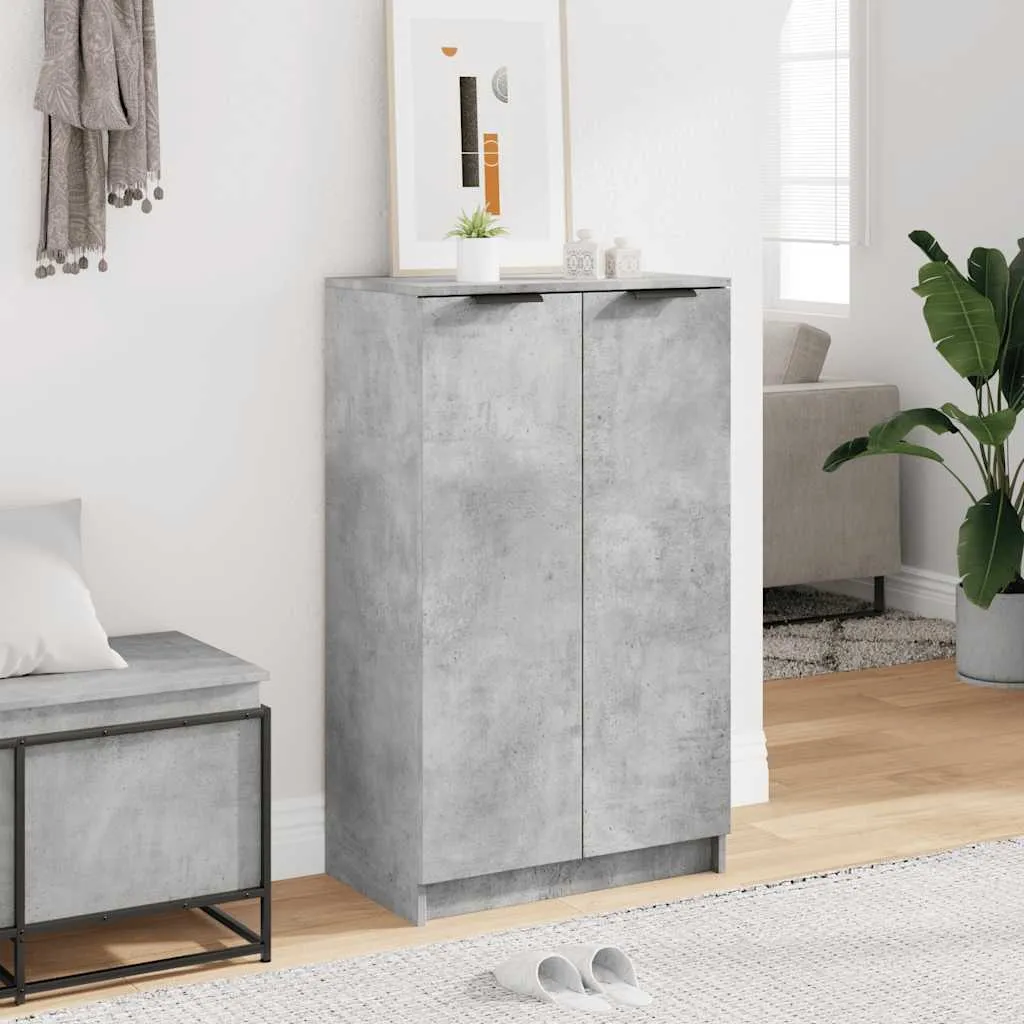 Schuhschrank Betongrau 59 x 35 x 100,5 cm – Robuster Stauraum
