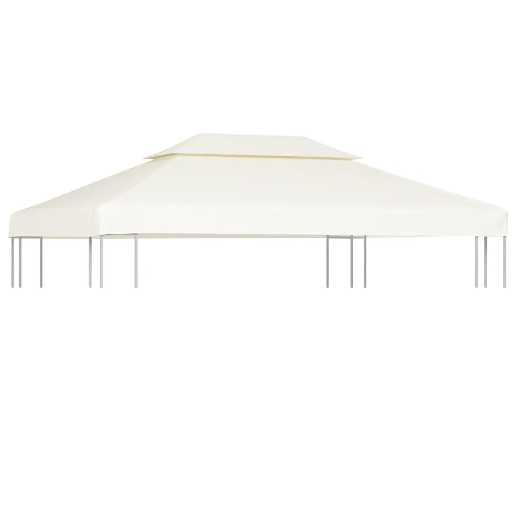 Ersatz-Pavillondach 3x4 m Cremeweiß mit PVC-Beschichtung