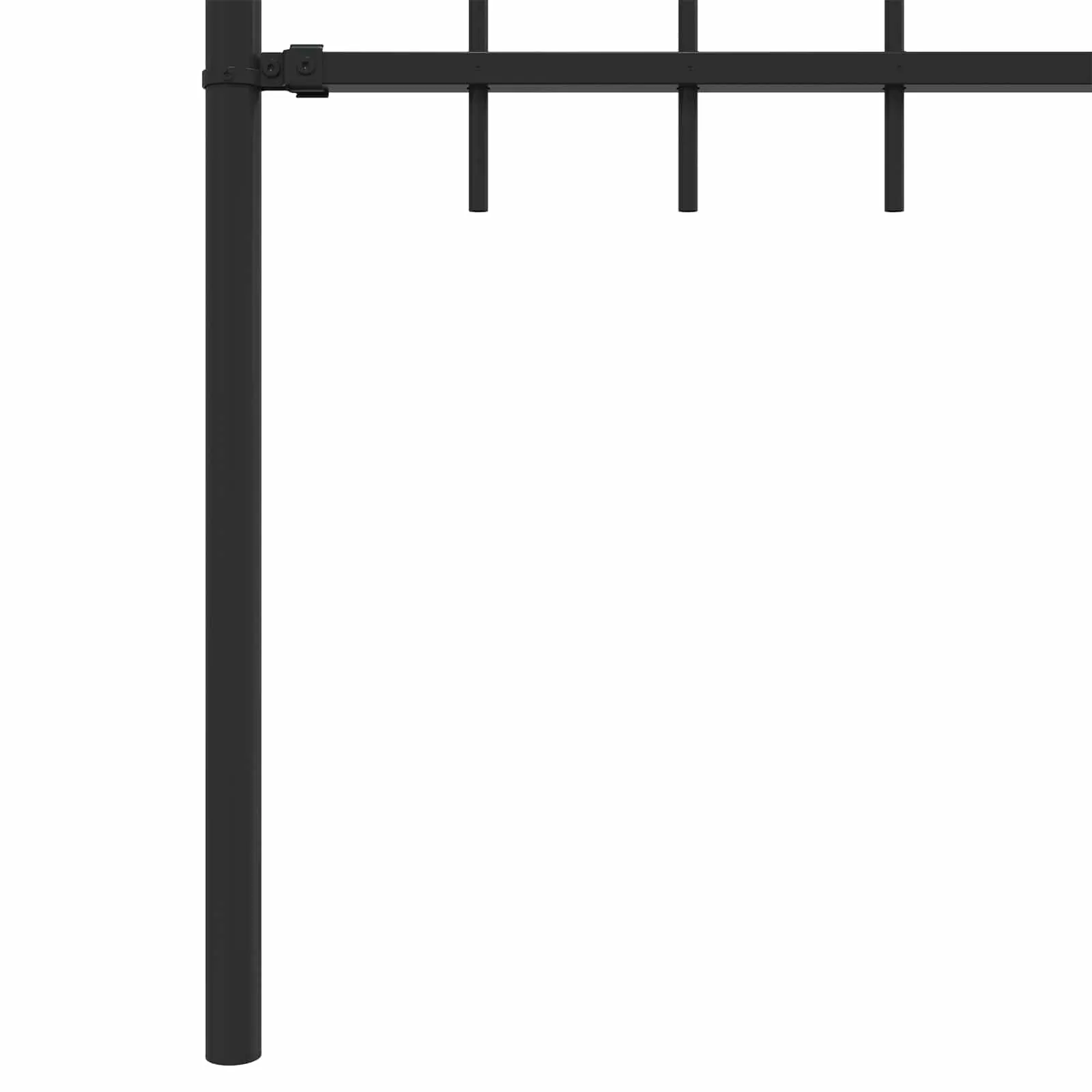 Moderner Spike Zaun 200 x 200 cm Schwarz aus pulverbeschichtetem Stahl