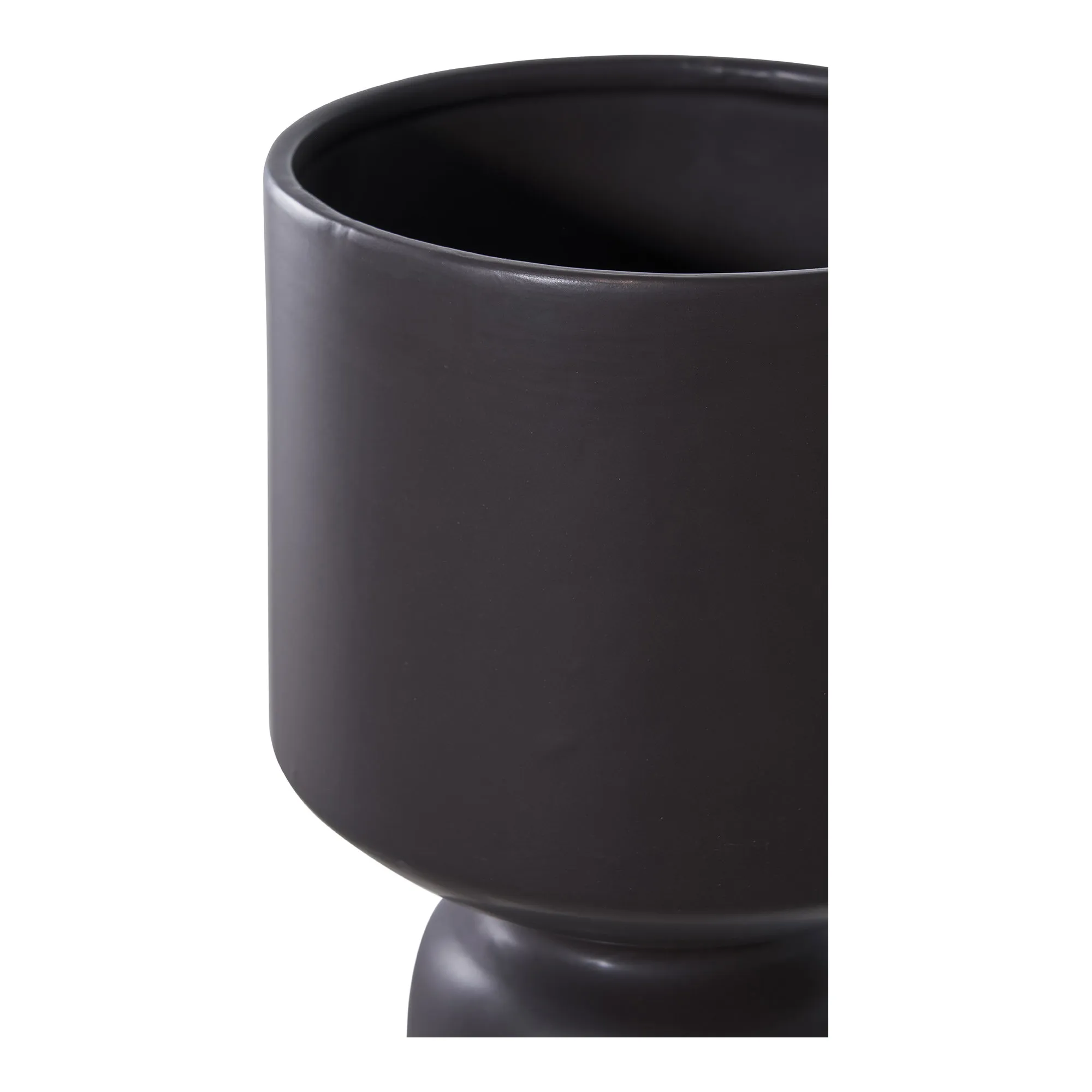 tinkaro Blumentopf Keramik ø15x23,5 cm Schwarz