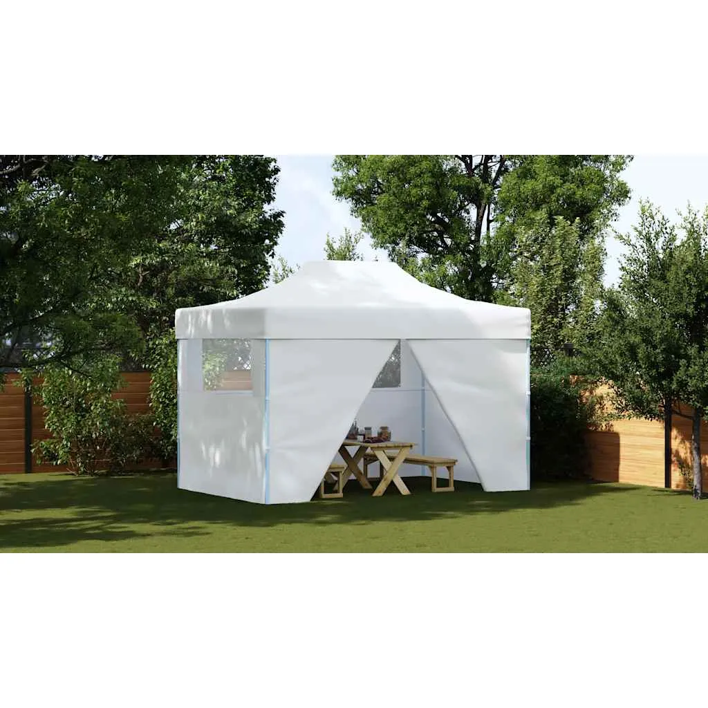 Faltbares Partyzelt 280x410x315 cm Weiß mit UV- und Wasserbeständigem Dach