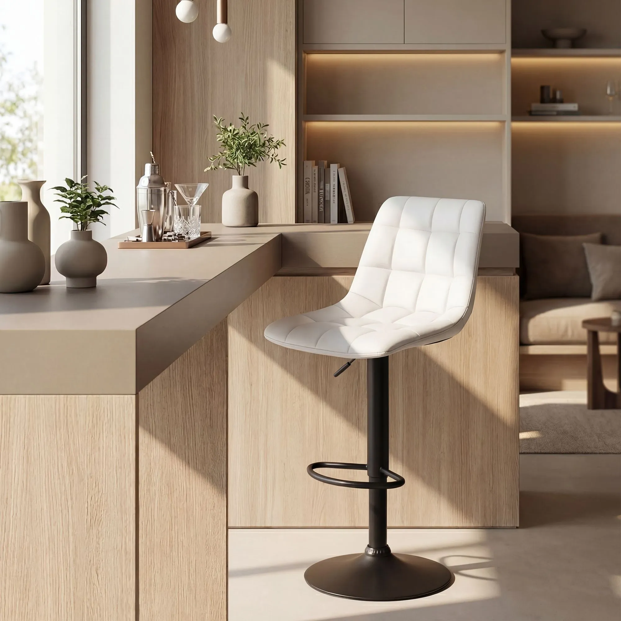 Barhocker Mapun 108x44x50 cm weiß