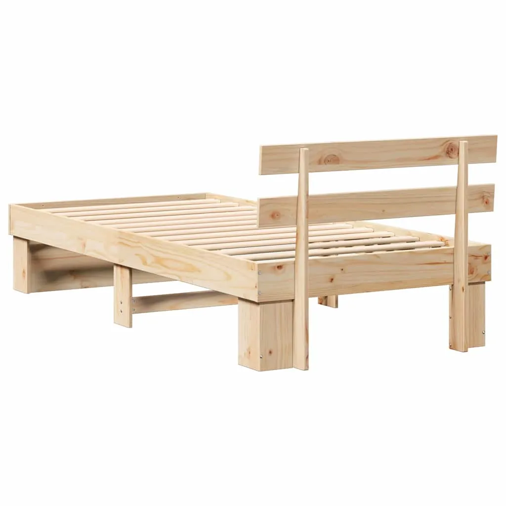 Bettrahmen Massivholz 198 x 78 x 73 cm Braun