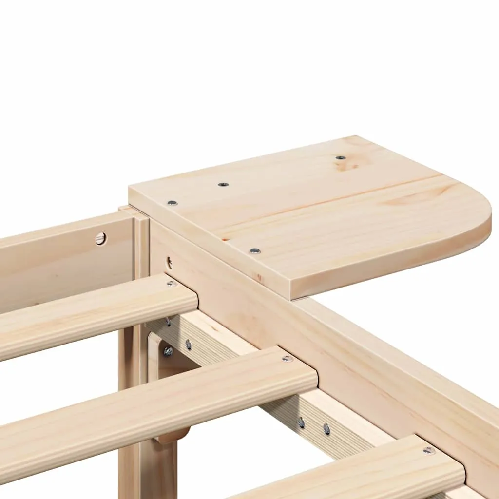 Bettgestell Massivholz 195,5 x 125 x 32 cm Natur
