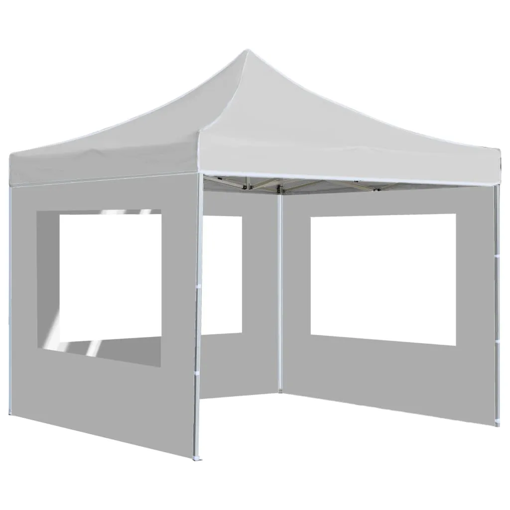 Partyzelt 2x2x3,15 m Weiß mit Aluminiumrahmen und PVC-Beschichtung