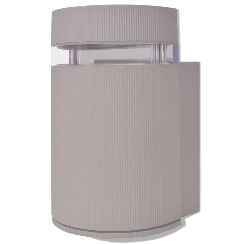 Wandleuchte Aluminium Grau 10x10x15,5 cm IP44 Außen