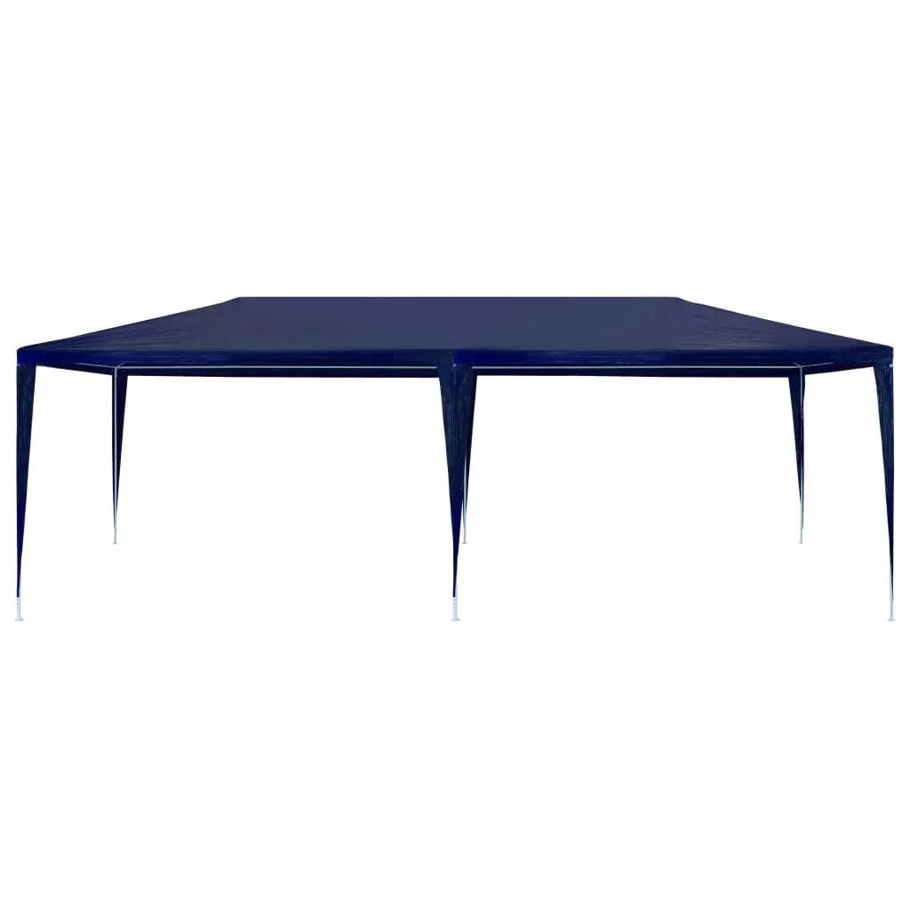 Partyzelt 3 x 6 x 2,55 m Blau mit PE-Dach und Stahl-Rahmen