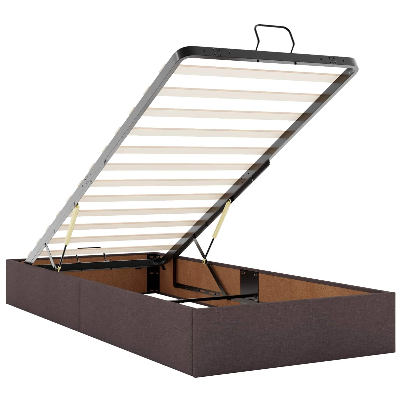 Ottoman-Bett mit Matratze 200x200 cm Dunkelbraun