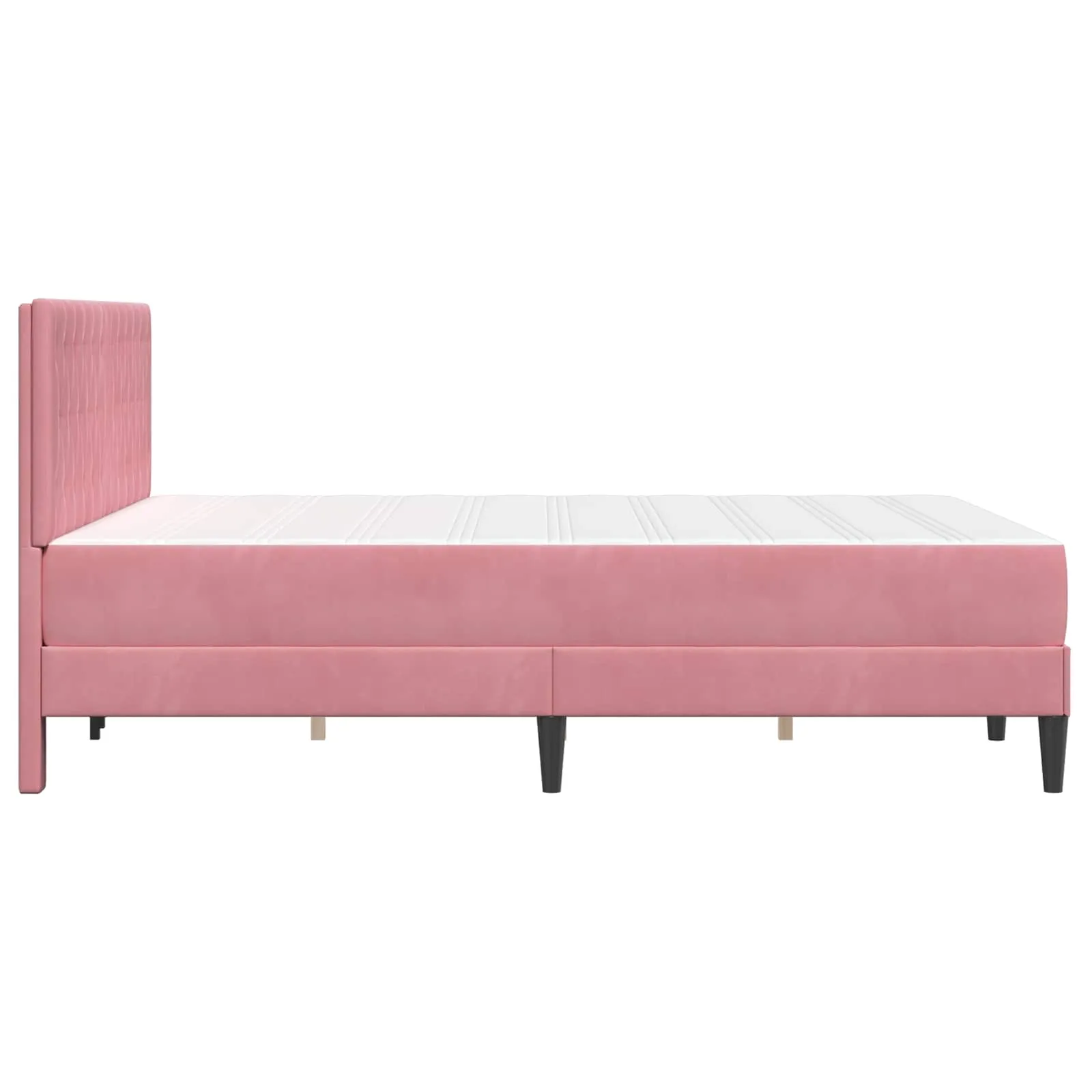 Bettgestell mit Matratze 140 x 200 cm Rosa
