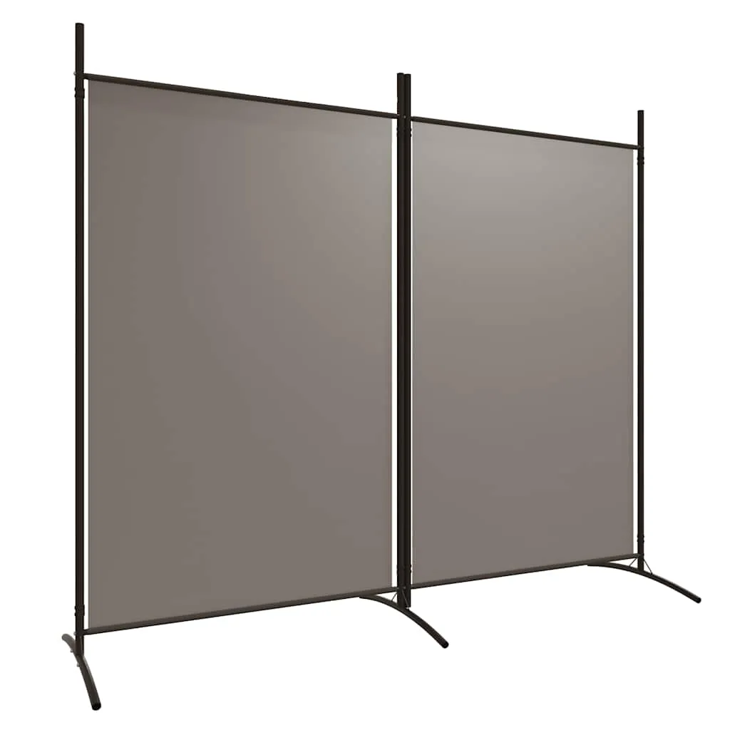 Paravent Raumteiler 175x180 cm Anthrazit Stoff mit 2 Paneelen