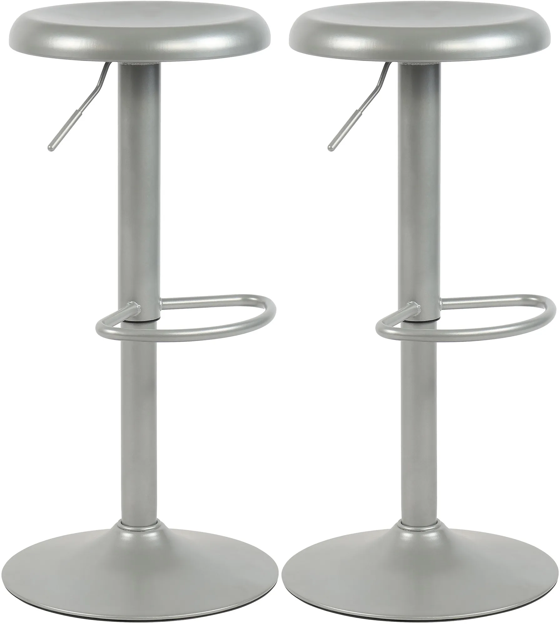 Barhocker Williston 2er Set 58-78 cm Silber
