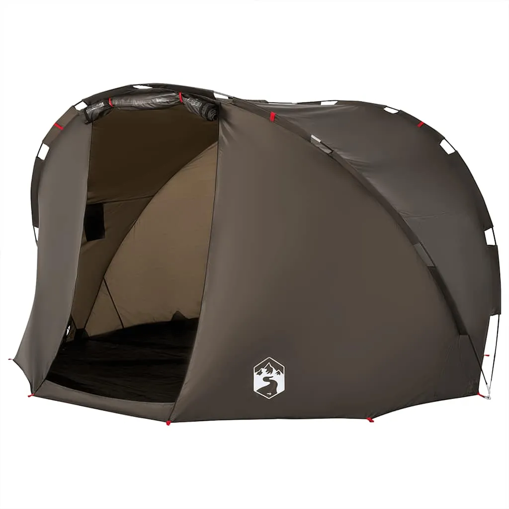 Angelzelt Campingzelt 307x290x170 cm Braun wasserdicht winddicht