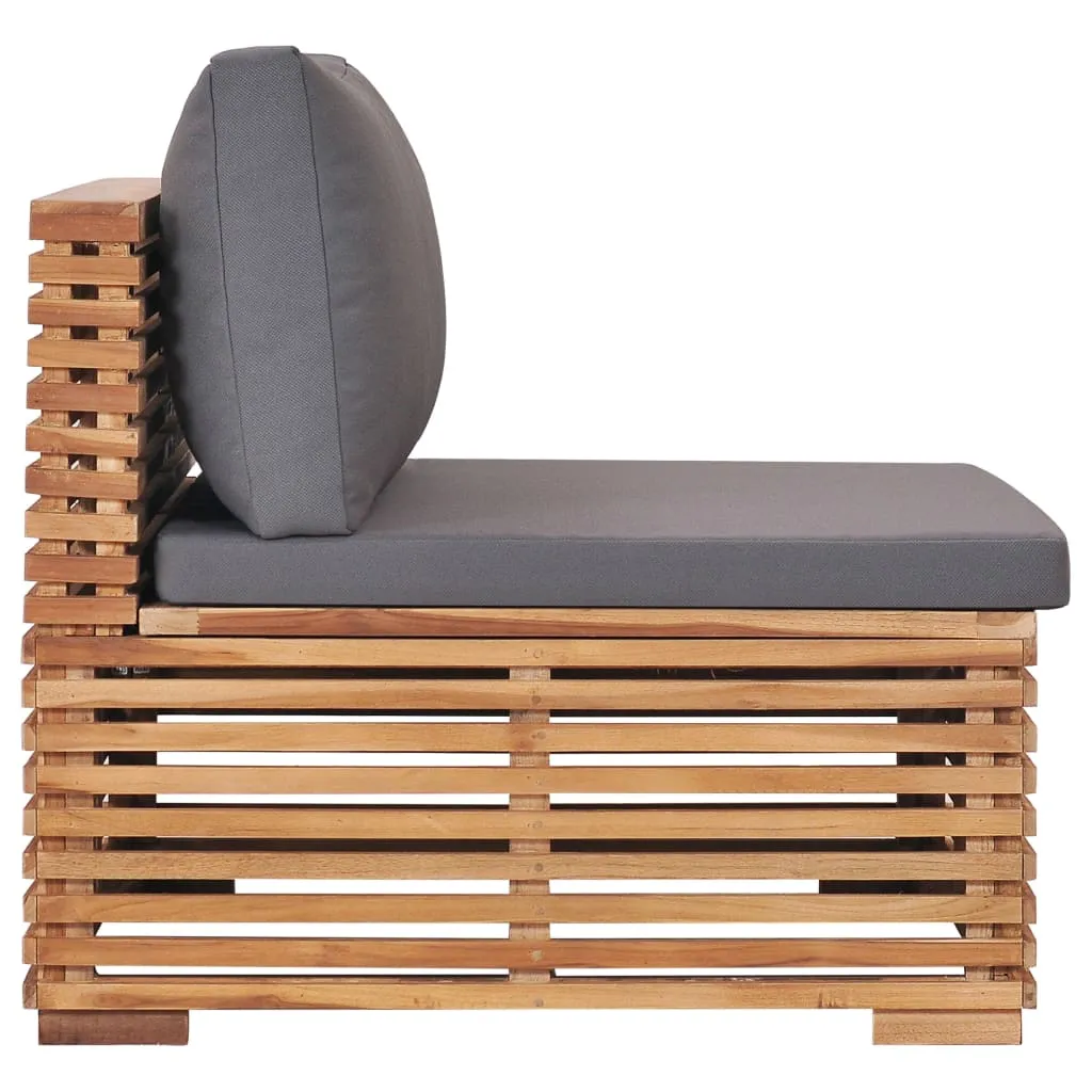 Gartensofa Naturholz 69,5 x 69,5 x 60 cm Dunkelgrau