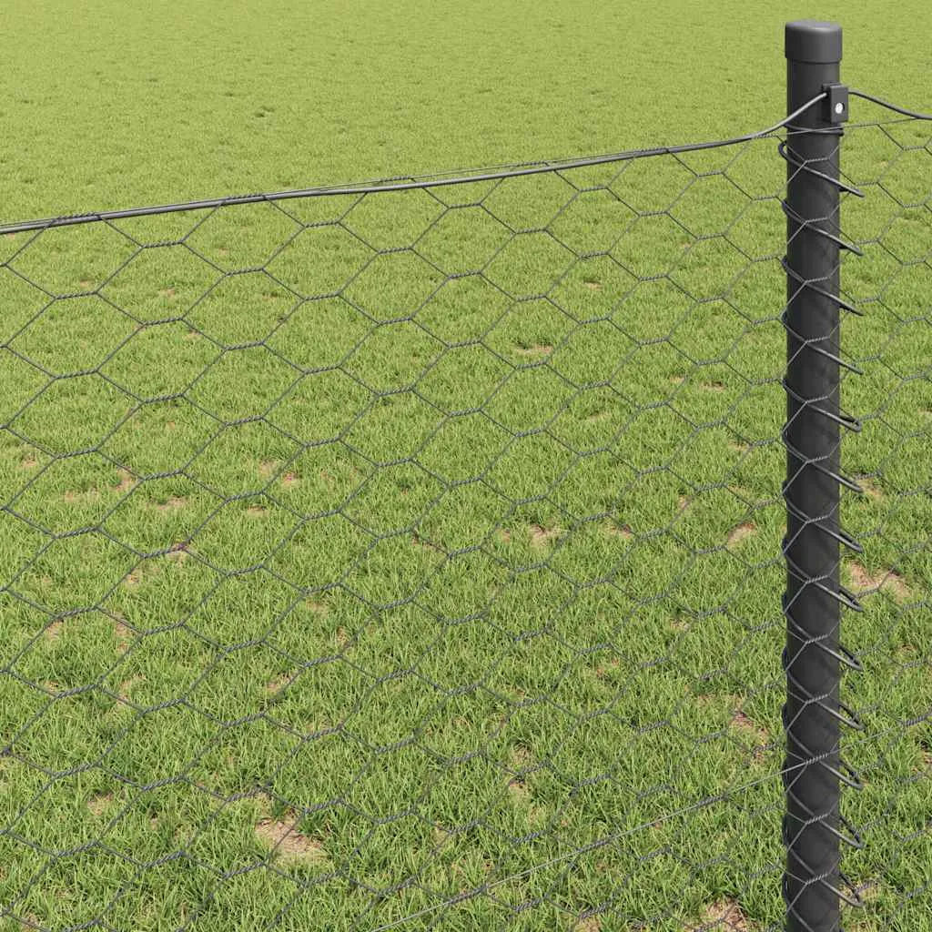 Hexagonzaun PVC Grau 100 x 0,4 m – Moderner Garten- und Terrassenzaun