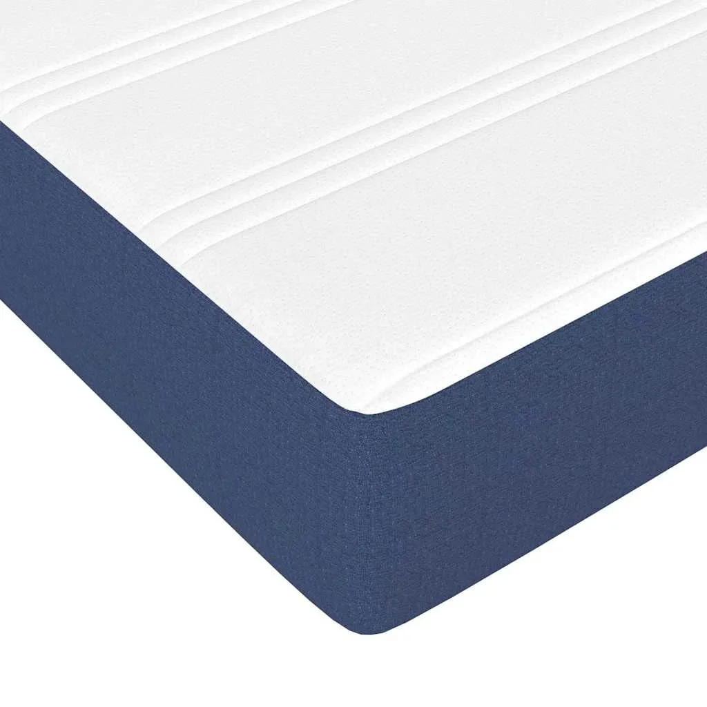 Boxspringbett mit Taschenfederkernmatratze, 203x80 cm, Blau