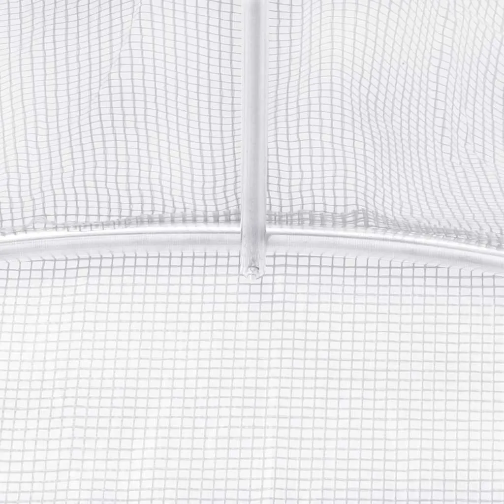 Gewächshaus 300x300x200 cm in Weiß mit PE-Netzgewebe