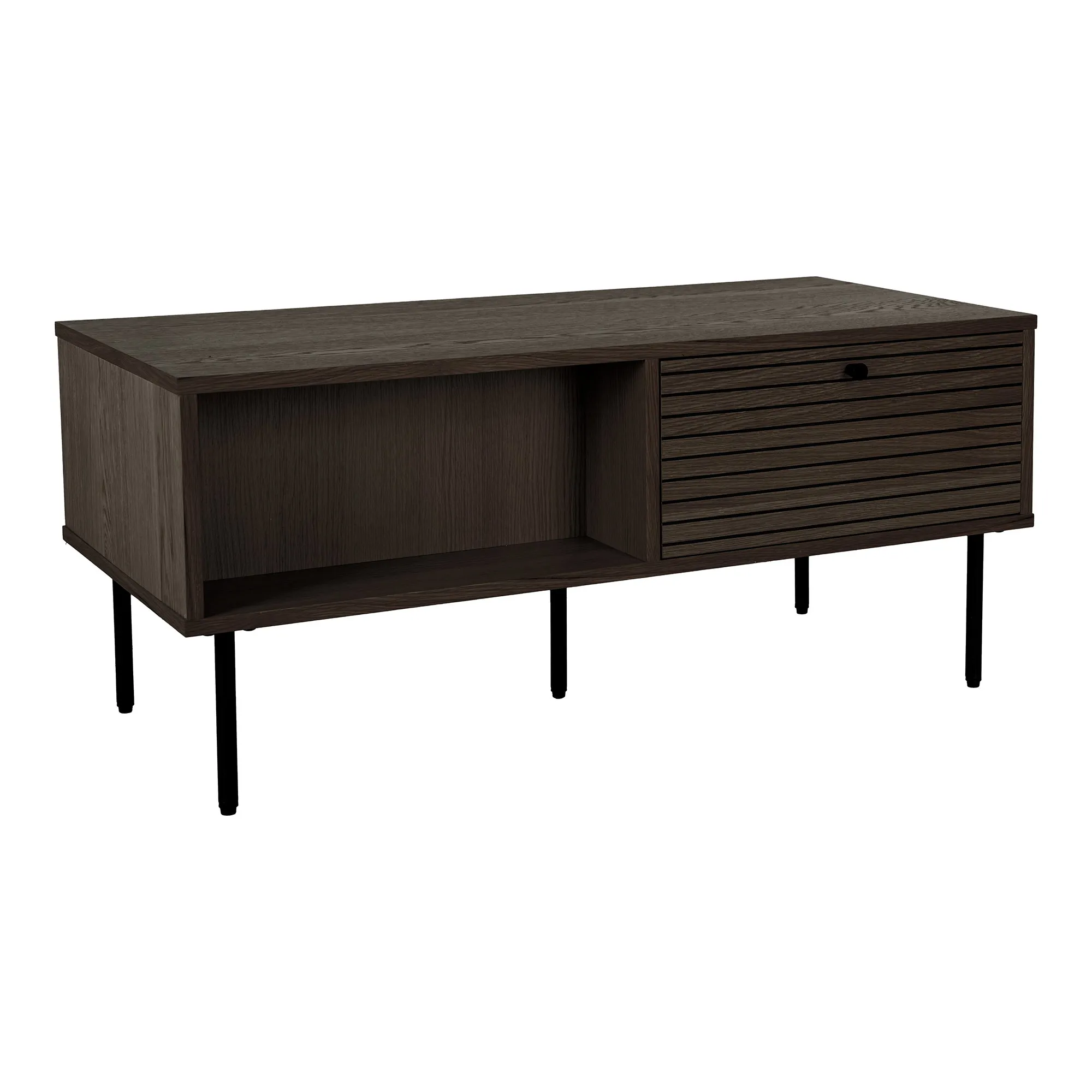 tinkaro Couchtisch Kyoto 2 Schubladen 100x50x45 cm Räuchereiche
