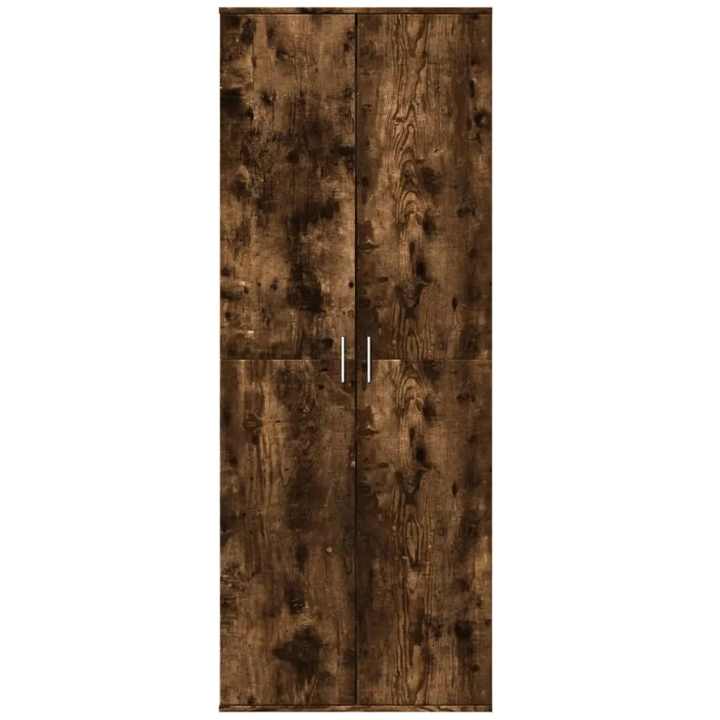 Highboard Massivholz Räuchereiche 70 x 35 x 180 cm