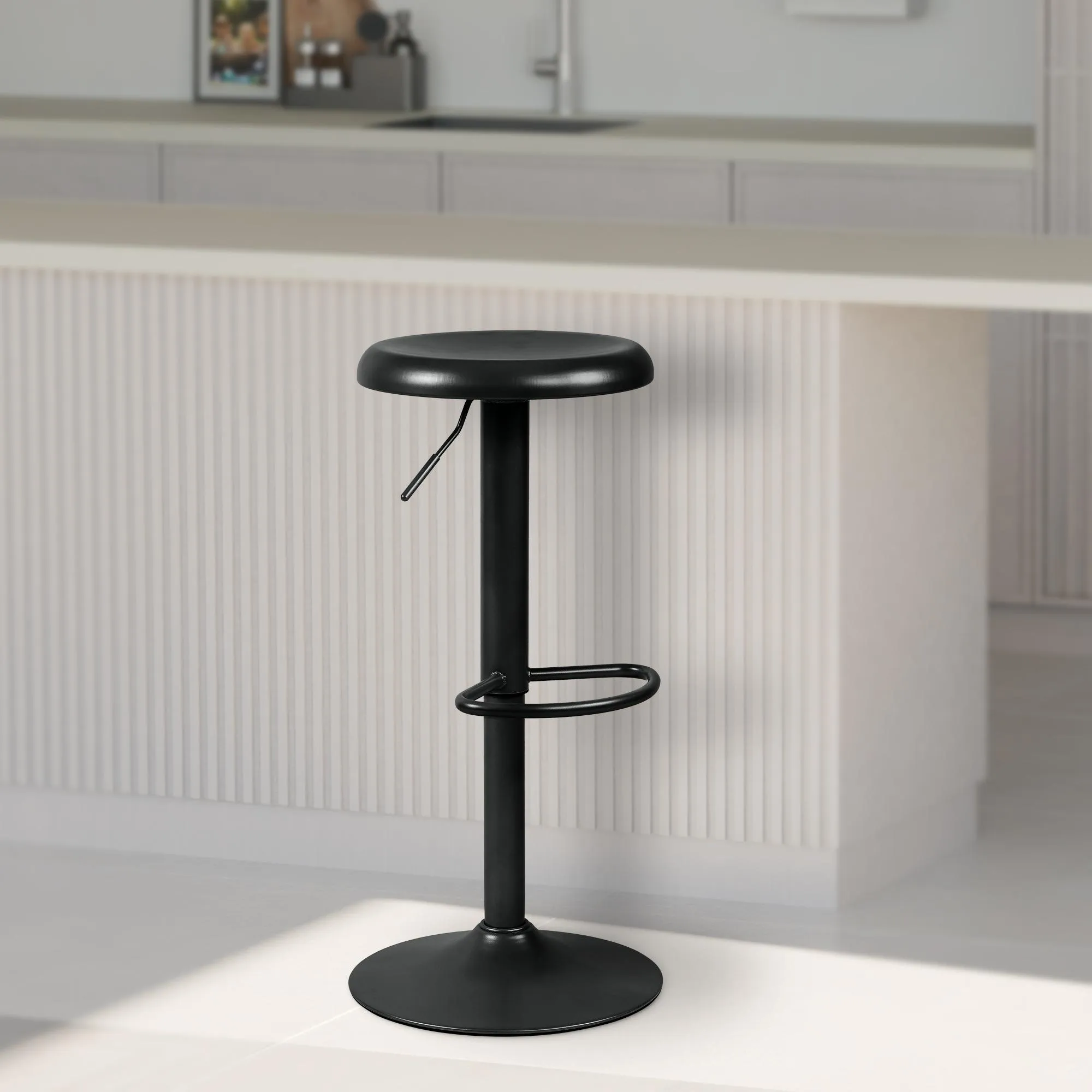 Barhocker Williston 2er Set 58-78 cm schwarz
