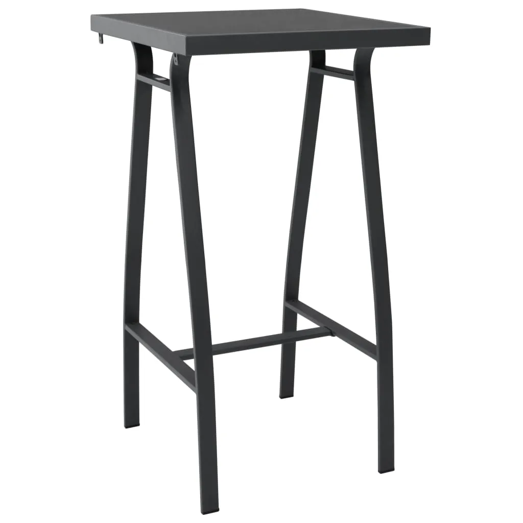 Eleganter Bartisch 60x60x110 cm in Schwarz und Dunkelgrau