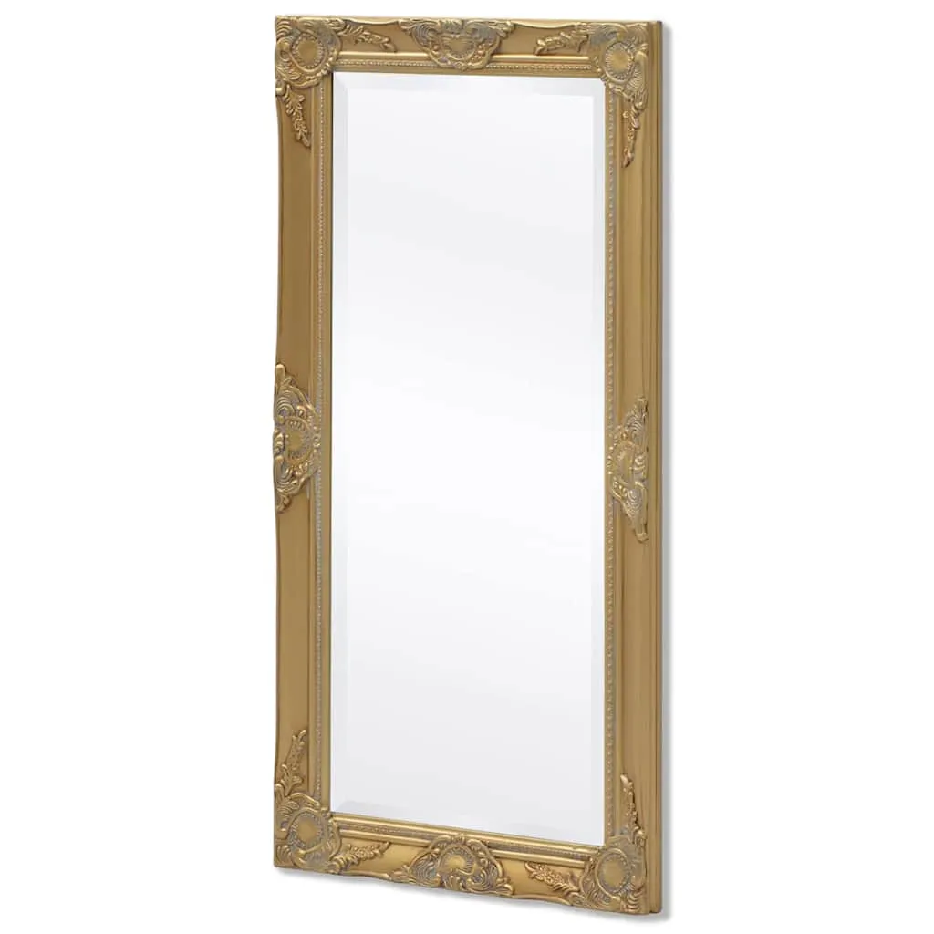 Barock-Wandspiegel 100 x 50 cm in Golden mit Holzrahmen