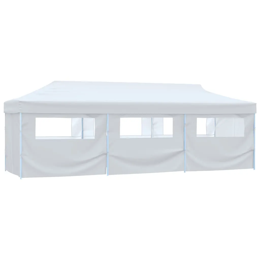 Faltbares Partyzelt Weiß 291x870x315 cm mit UV- und Wasserbeständigem Dach