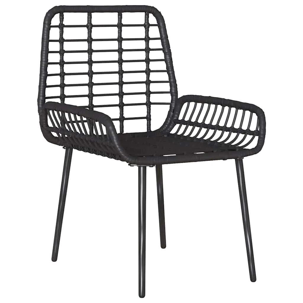 Gartenmöbelset Poly-Rattan 109x63x83 cm Schwarz Anthrazit