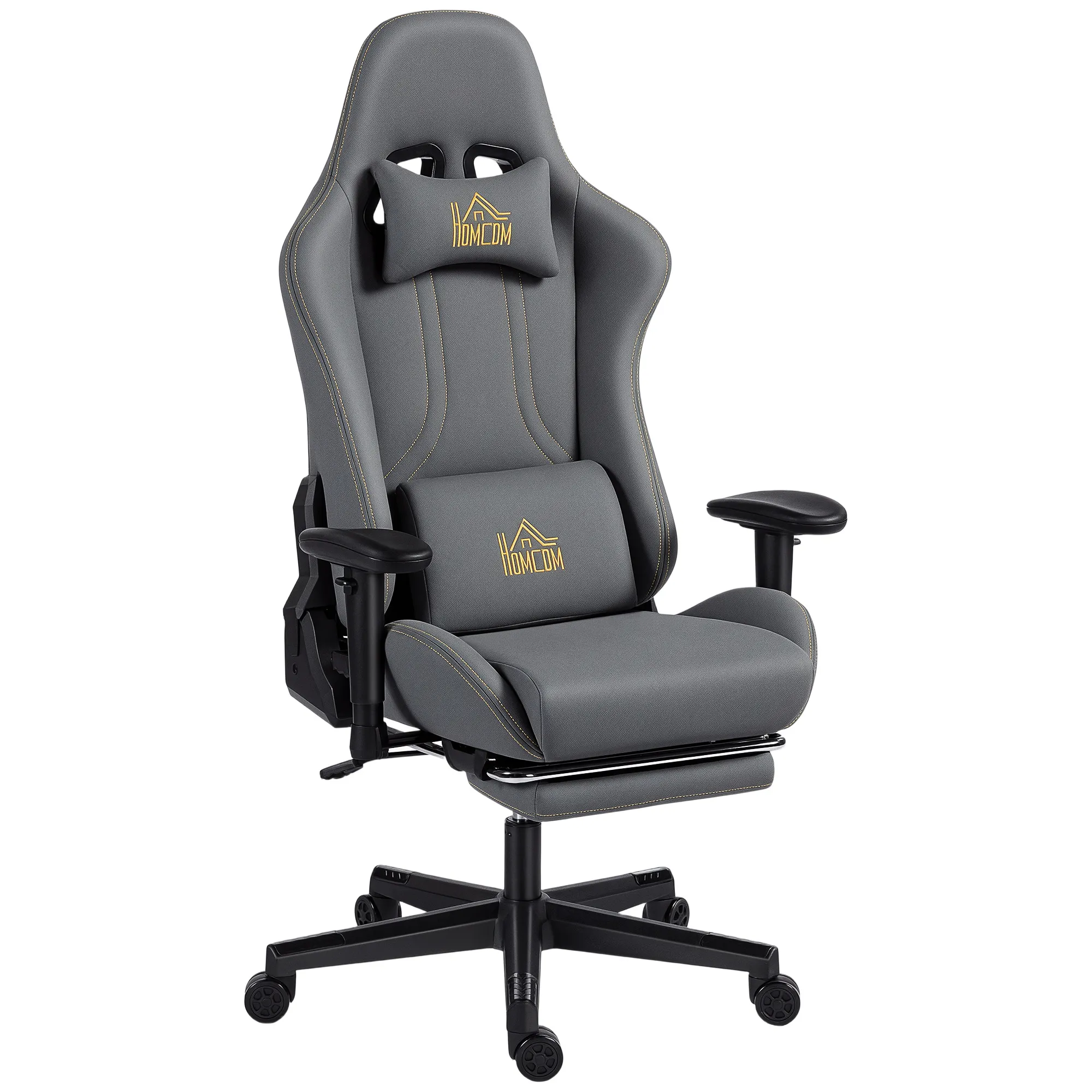 Gaming-Stuhl Dunkelgrau 72B x 76T x 124-132H cm