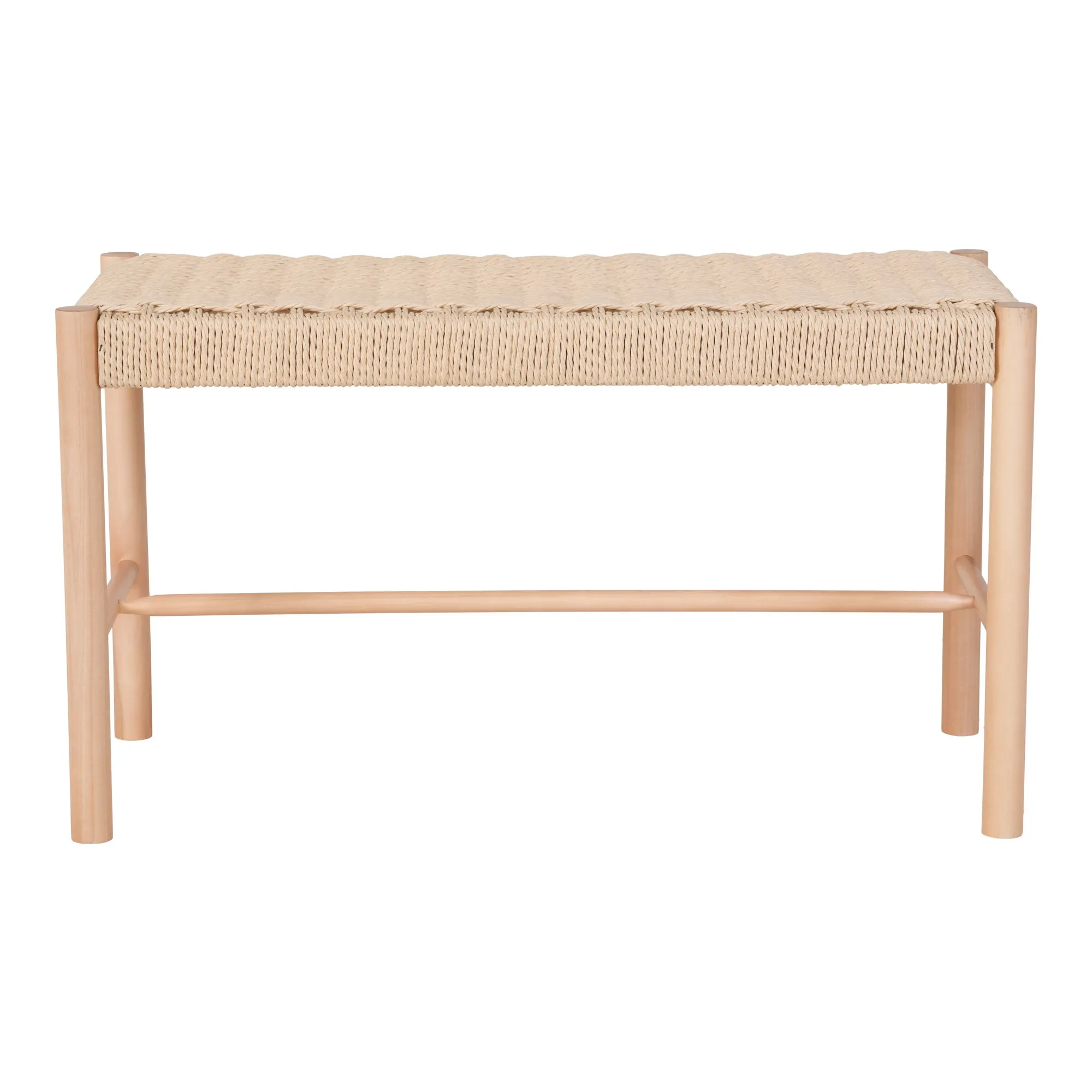 tinkaro Abano Bank mit Geflechtsitz 80x35x45 cm Natur