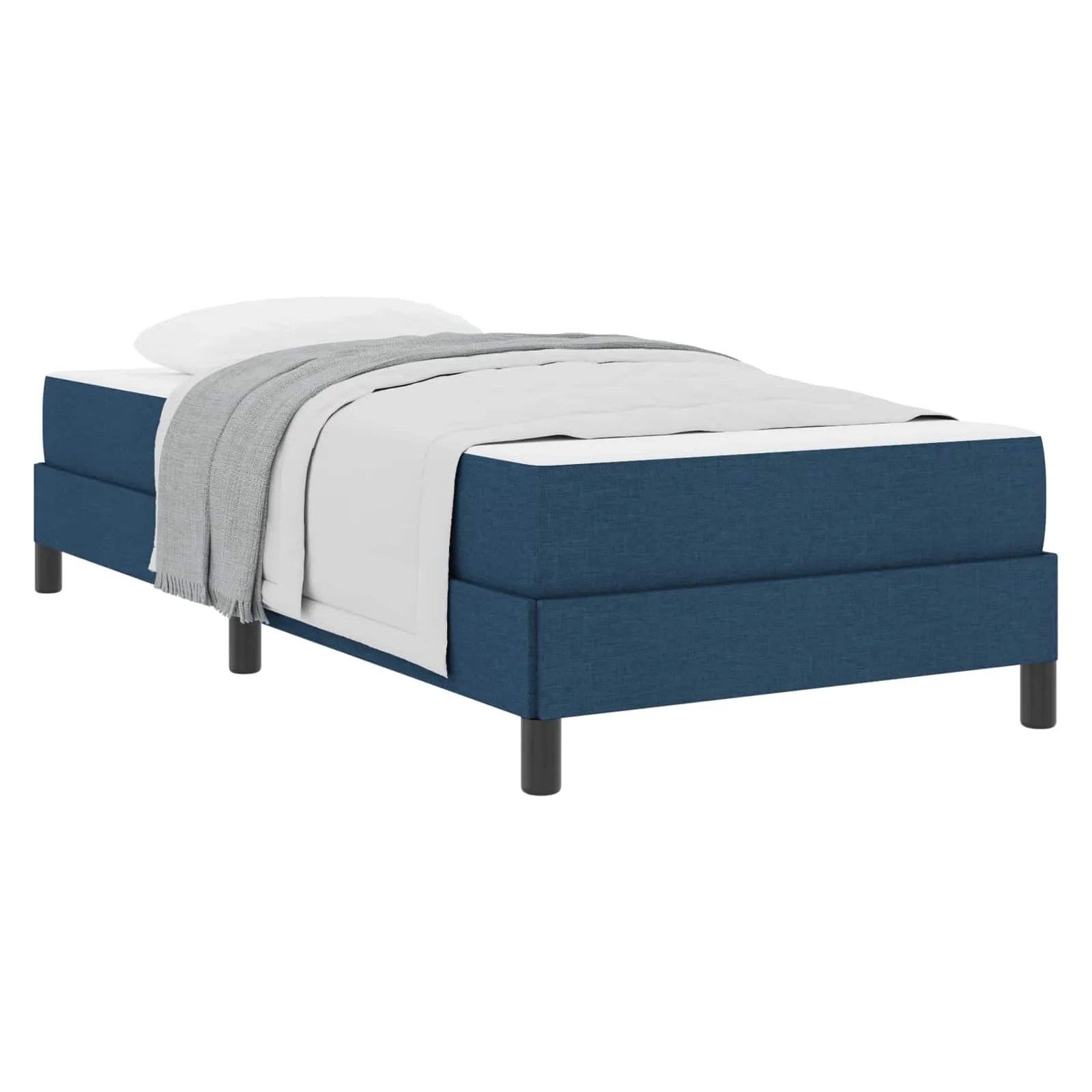 Boxspringbett Holzwerkstoff 80x200 cm Blau Matratze mittel