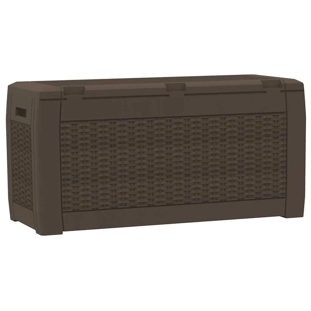 Gartentruhe Braun 119x48x60 cm Polypropylen