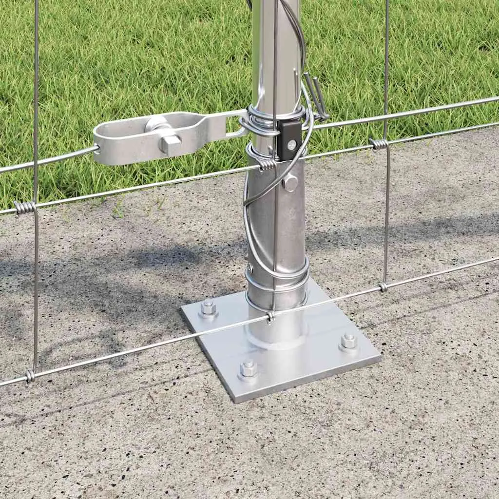 Außenzaunpfosten Stahl galvanisiert 5000 x 80 cm modern rechteckig