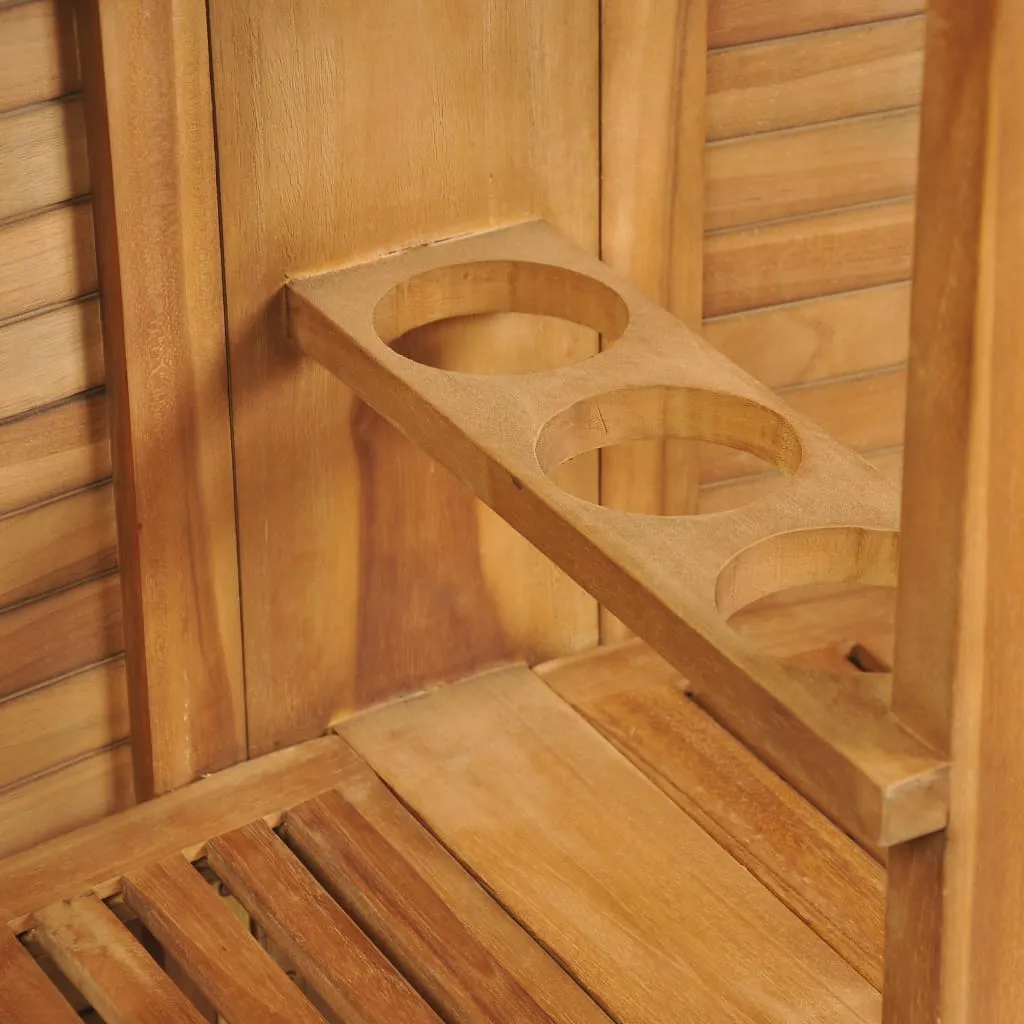 Klappbarer Stehtisch aus Naturholz Braun 155x53x105 cm