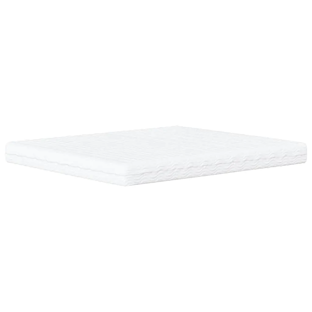 Blaues Samt-Bettgestell mit Schaumstoffmatratze 218x185x74,5 cm