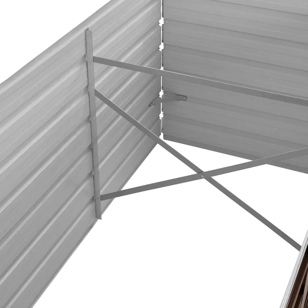 Eleganter Gartenplanter Braun 240 x 80 x 77 cm aus verzinktem Stahl