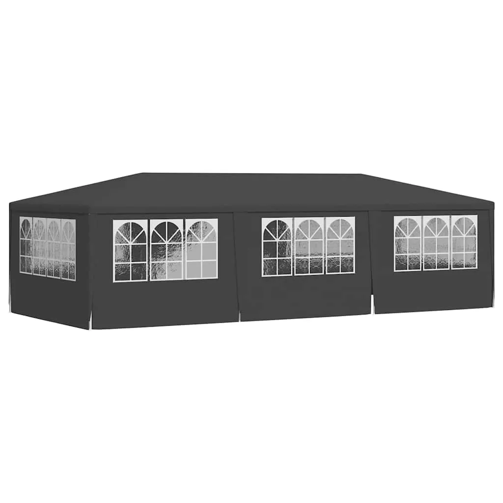Partyzelt 4 x 9 x 2,75 m Anthrazit mit UV- und wasserbeständigem Material